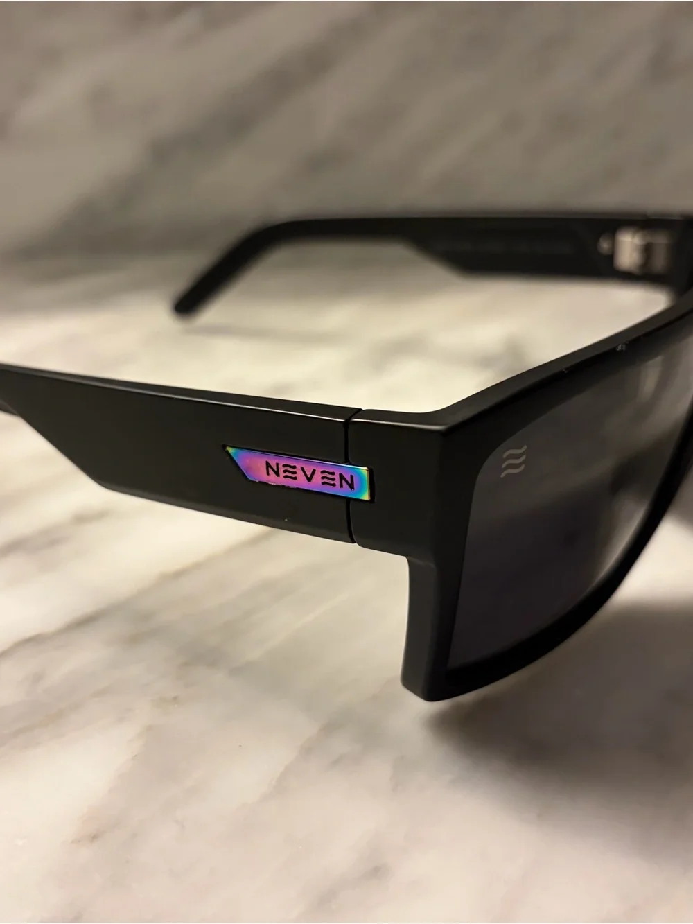 Neven Slater Black Shield Sunglasses - Sport Wraparound Style